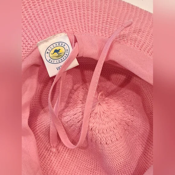 Wallaroo Victoria Classic Wide-Brim Pink Sun Hat for Women - Picture 8 of 9